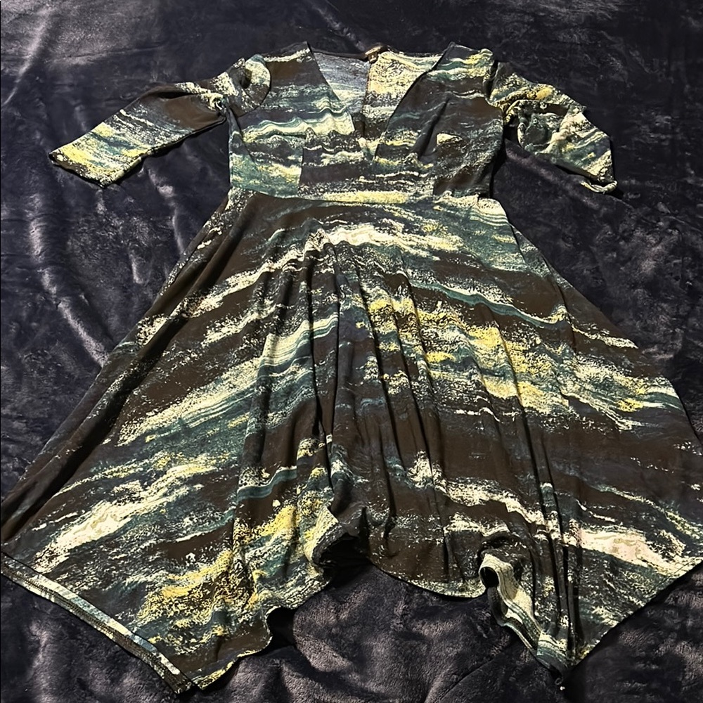 Chic Multicolor Abstract Dress